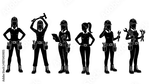 Tradeswoman with tools