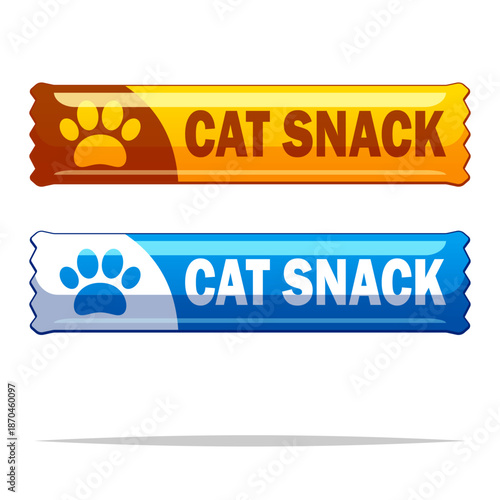 Cat snack treats vector isolated illustration
