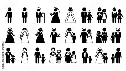 Wedding icon set