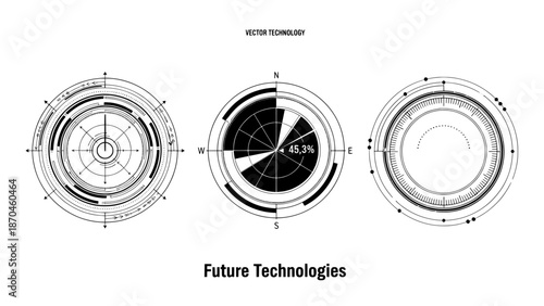 Technology futuristic interface graphic