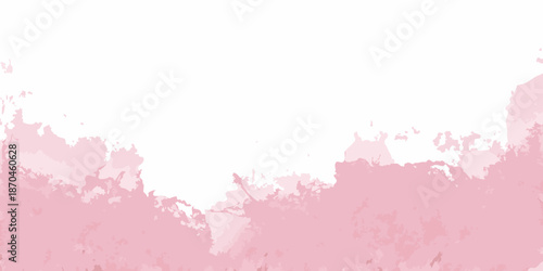 Abstract pink watercolor background with blurred edges and a white center