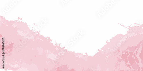 Abstract pink watercolor wash with textured edges and a white center