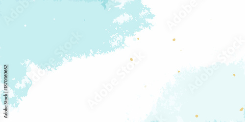 A light blue textured background with scattered golden speckles and cloud like shapes