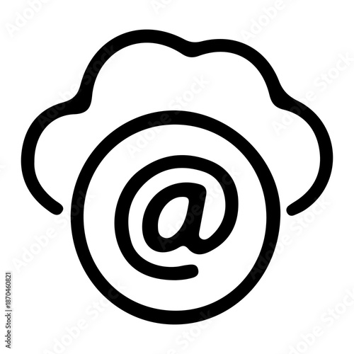 e mail sign PNG isolated on transparent background