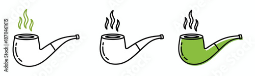 Pipe icon set - Glyph and solid icon set - Flat Design Icon - line icon set - Flat Vector icon, icon, Editable stroke icon, Modern icon collection