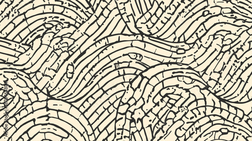 Abstract pattern with wavy, concentric lines resembling topographic contours or water ripples.