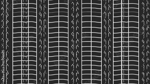 Close-up view of a tire tread pattern showing intricate grooves and sipes for enhanced traction on various surfaces.