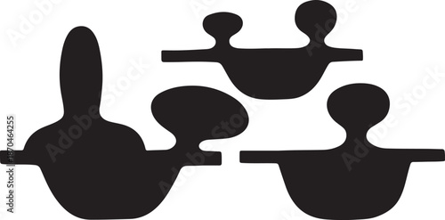 Silhouette of ducks on seesaw balance