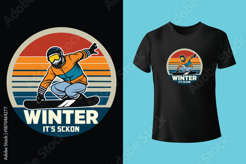 Snowboarder Action Silhouette Vector Illustration