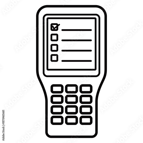 棚卸しや検品用のスキャンをするハンディーターミナル・電子機器・スキャナー・