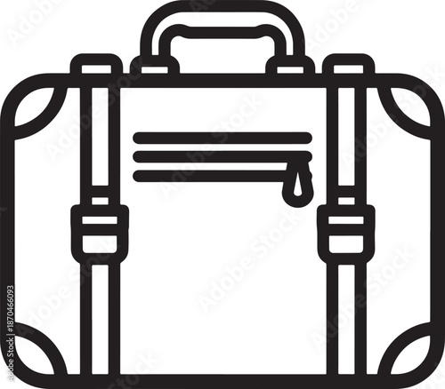 Minimalist briefcase icon Vector