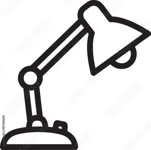 Minimalist desk lamp icon Vector