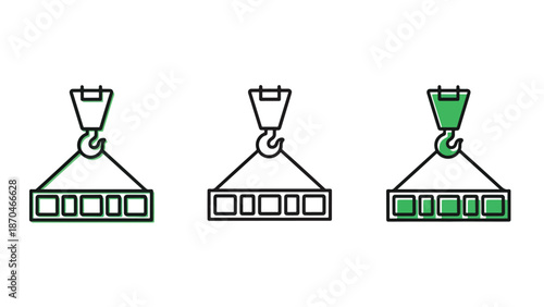 Icon set of data processing - Glyph and solid icon set - Flat Design Icon - line icon set - Flat Vector icon, icon, Editable stroke icon, Modern icon collection