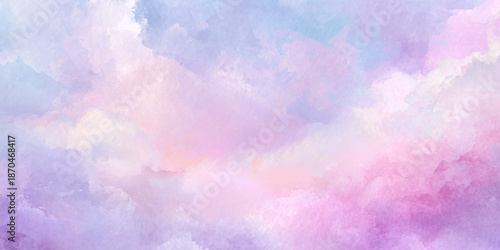 A soft ethereal watercolor wash of pastel pinks purples and blues creates a dreamy and abstract background texture