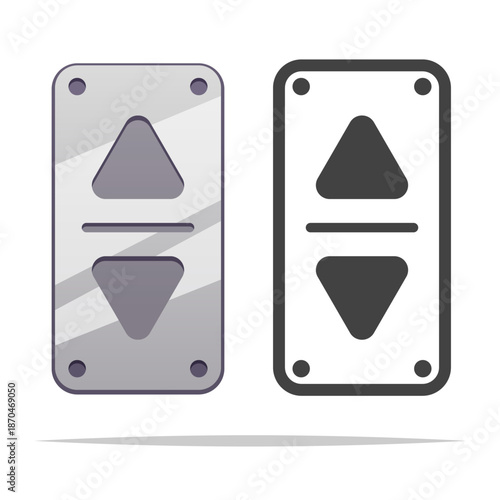 Elevator buttons icon vector isolated illustration