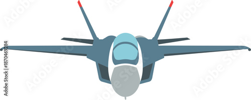 Minimalist Flat Illustration War Plane Modern Combat Vehicle Graphic Design
