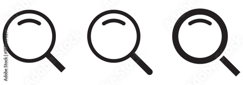 search icon vector, flat magnifying glass icon