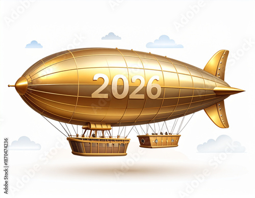 Zeppelin Gold Glitter Airship(2026)