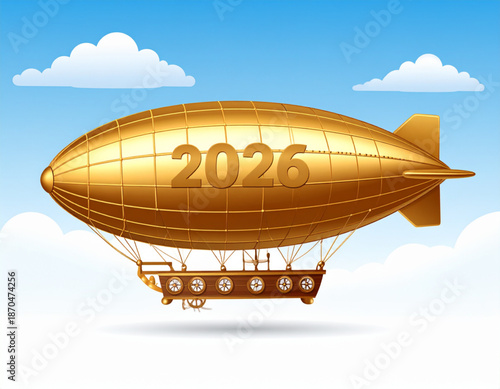 Zeppelin Gold Glitter Airship(2026)