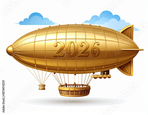 Zeppelin Gold Glitter Airship(2026)