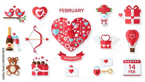 People celebrate Valentine's Day with gifts and love symbols in February best