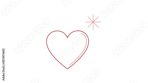 Drawing a beautiful heart symbol with star on white background feb best