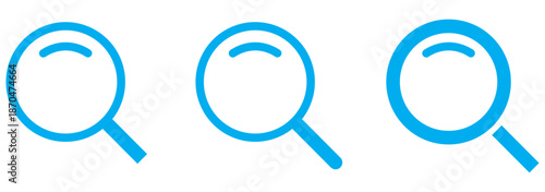 search icon vector, flat magnifying glass icon