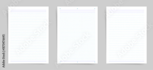 B5 Study Notes Planner Templates Set for Science and Humanities, Japanese Style Lined Grid and Dot Paper Pages with Academic Layout for School University and Learning Printable Sheets