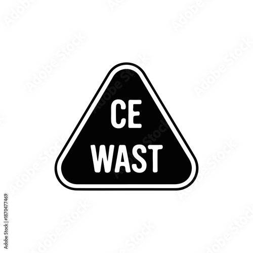 Warning sign indicating hazardous waste present
