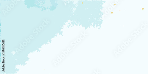 Soft blue watercolor background with scattered golden yellow accents and texture