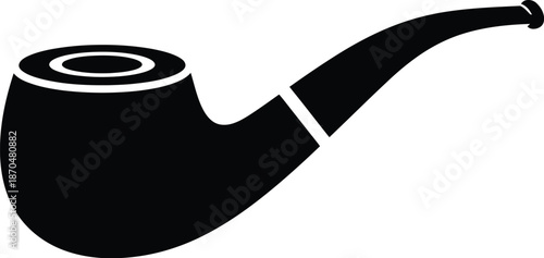 Corn cob pipe, smoking pipe for smoking tobacco vector.