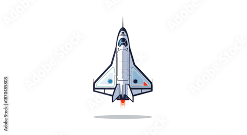 Stylized Space Shuttle Taking Off