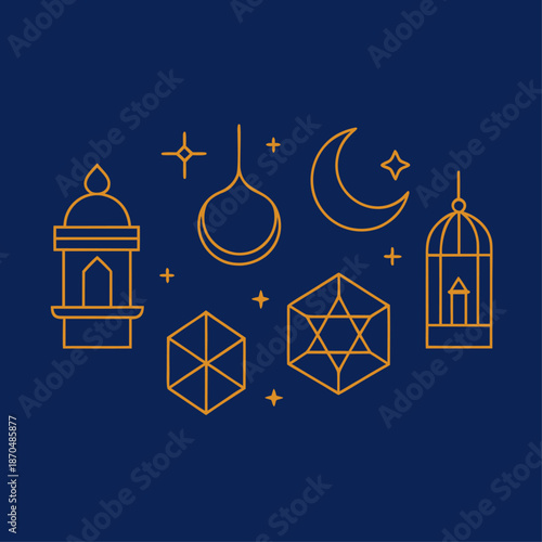 Golden symbols of spirituality