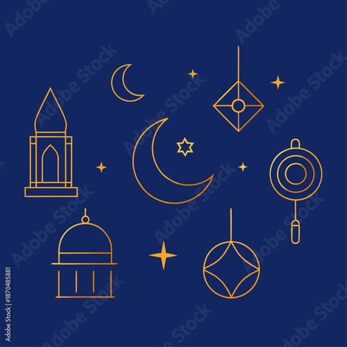 Celestial and architectural symbols