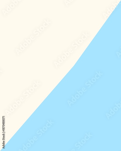 Trendy color combinations of pure blue and creamy vanilla background