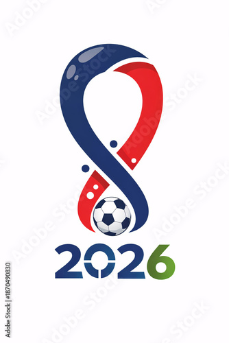 Logo football Coupe du Monde 2026