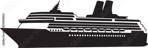 Cruise ship silhouette