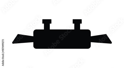 A striking black silhouette of a vintage automobile showcasing classic design elements silhouette