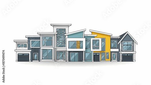 Modern Townhouses with Contemporary Architectural Design.