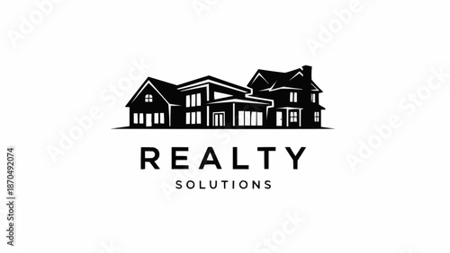 Modern House Real Estate Logo Design Concept.