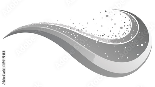 A black and white image depicting a crashing wave, showcasing its dynamic movement and texture..eps