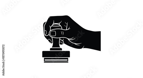 A striking black silhouette depicting a hand strategically moving a chess piece on a board silhouette