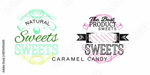 Elegant designs for natural sweets and caramel candies a product showcase