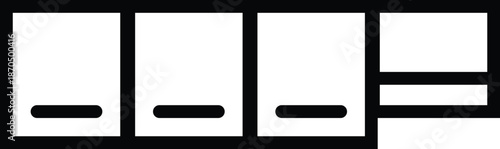 Simple black and white line drawing of a kitchen oven appliance