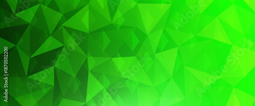 Light Green vector shining triangular background. A sample with polygonal shapes. The completely new template can be used for your brand book.