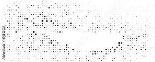 Grey White Background. Circles background. Random Dots. Grey and White shades. Grey background for your design. Digital. Mosaic effect. Halftone vector.