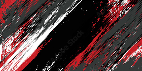 Gaming esport background striking stripes electric banner vector illustration design red black grunge brush wing comic pattern modern abstract concept livery stripes decal paint splash splatter.eps 10