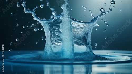 Water Splashing into a Pool.