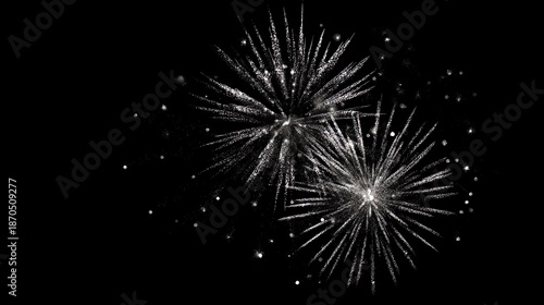 Wallpaper Mural New Year fireworks background image, New Year celebration, Spring Festival fireworks, pure black background Torontodigital.ca