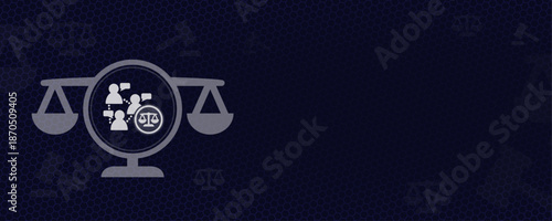 Social Media Content Moderation and Ethical Communication Balance on Scale of Justice Vector with Copy Space